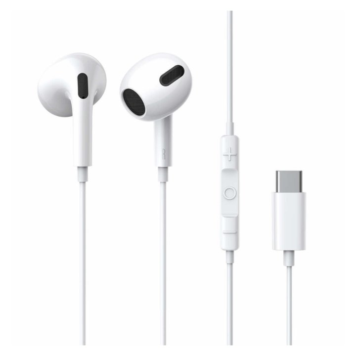 Baseus - Écouteurs intra-auriculaires filaires USB-C avec micro - Encok C17 (NGCR010002) - Blanc