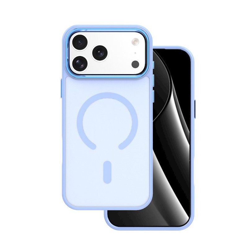Coque MagSafe Frozen à dos mat et anneau visible – iPhone 17 Pro / 18 Pro – iPhone 17 Pro / 18 Pro – Bleu clair