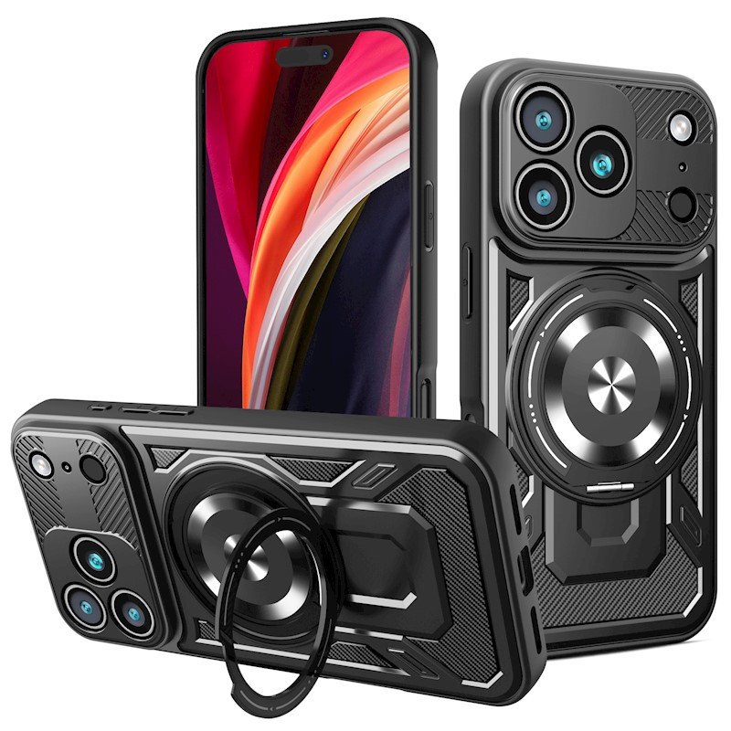 Coque - Defender Armor Mag pour iPhone 17 Pro - Noir