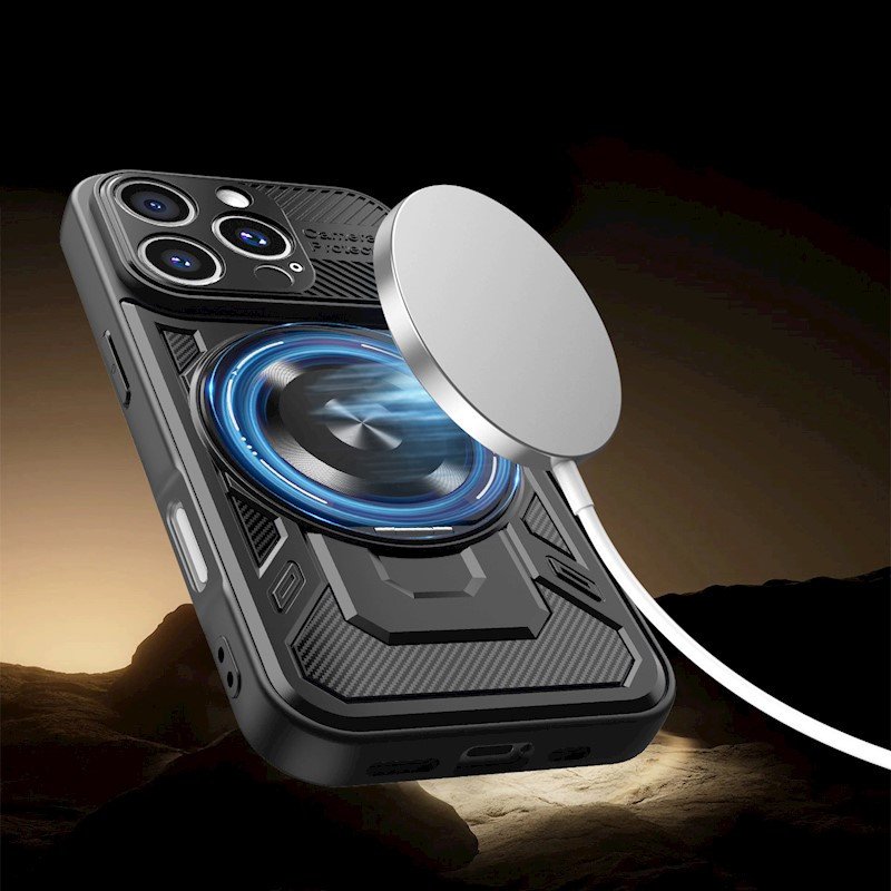 Coque - Defender Armor Mag pour iPhone 17 Pro - Noir
