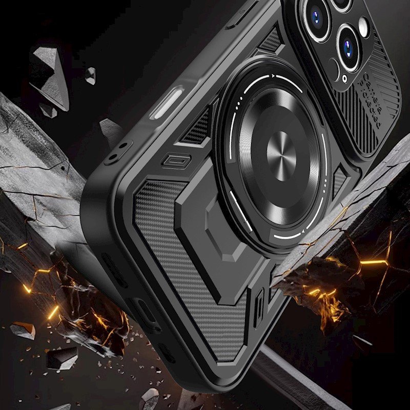 Coque - Defender Armor Mag pour iPhone 17 Pro - Noir