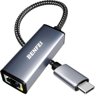 Adaptateur - USB C vers RJ45 - BENFEI - gris