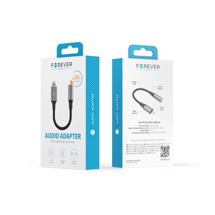 Adaptateur Audio - AJL-01 Lightning vers Jack 3,5 mm - Noir