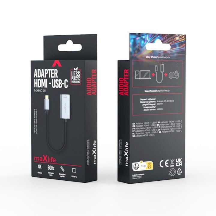 Adaptateur - Type C vers HDMI MXHC-01 - Noir