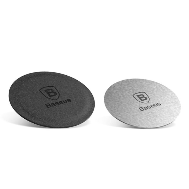 Plaquettes magnétiques pour support smartphone - Magnet Iron Suit - Argent et Noir