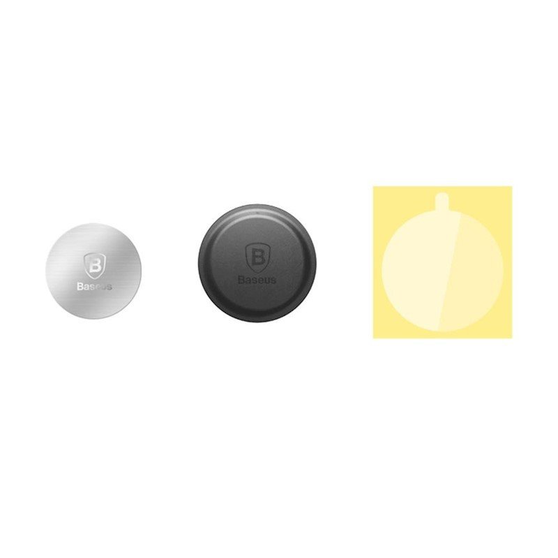 Plaquettes magnétiques pour support smartphone - Magnet Iron Suit - Argent et Noir