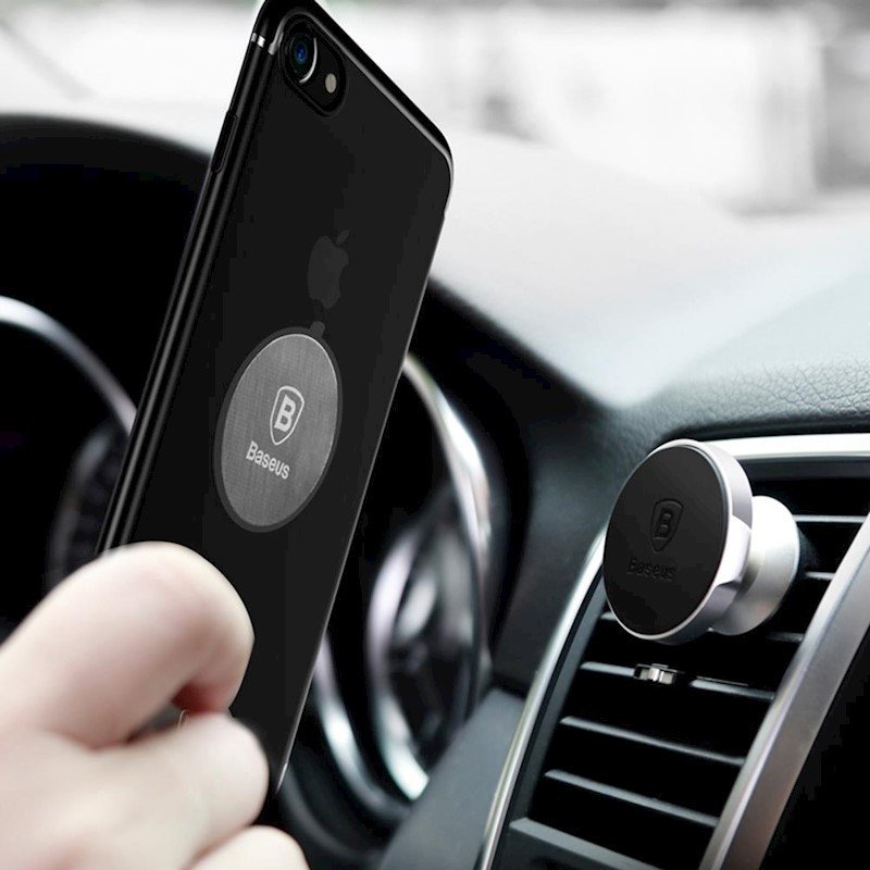 Plaquettes magnétiques pour support smartphone - Magnet Iron Suit - Argent et Noir