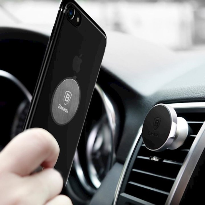Plaquettes magnétiques pour support smartphone - Magnet Iron Suit - Argent et Noir