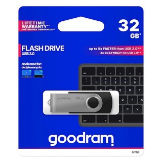 Clé USB - Goodram Twister USB 3.0 - 32 Go - Noir/Argent