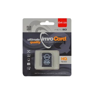 Carte mémoire - Imro microSDXC 64 Go + adaptateur - Noir