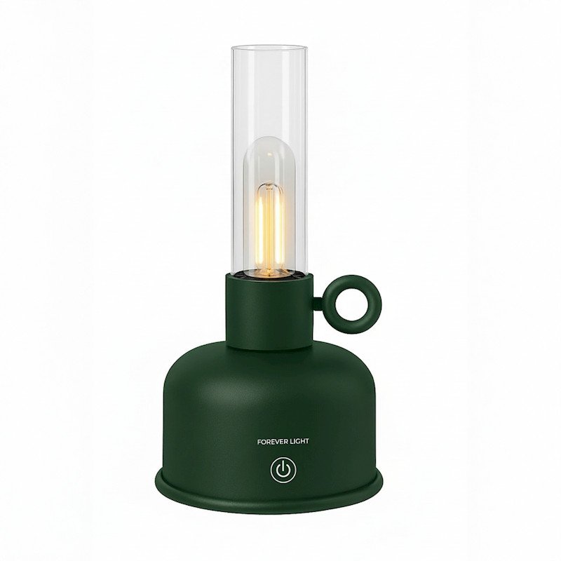 Lampe à pétrole LED Vintage - FLR-04 - Vert bouteille
