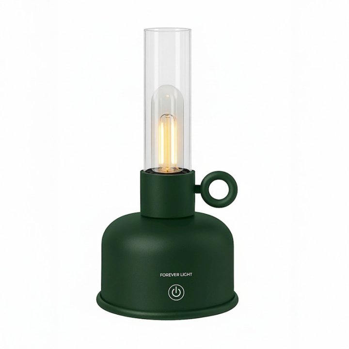 Lampe à pétrole LED Vintage - FLR-04 - Vert bouteille