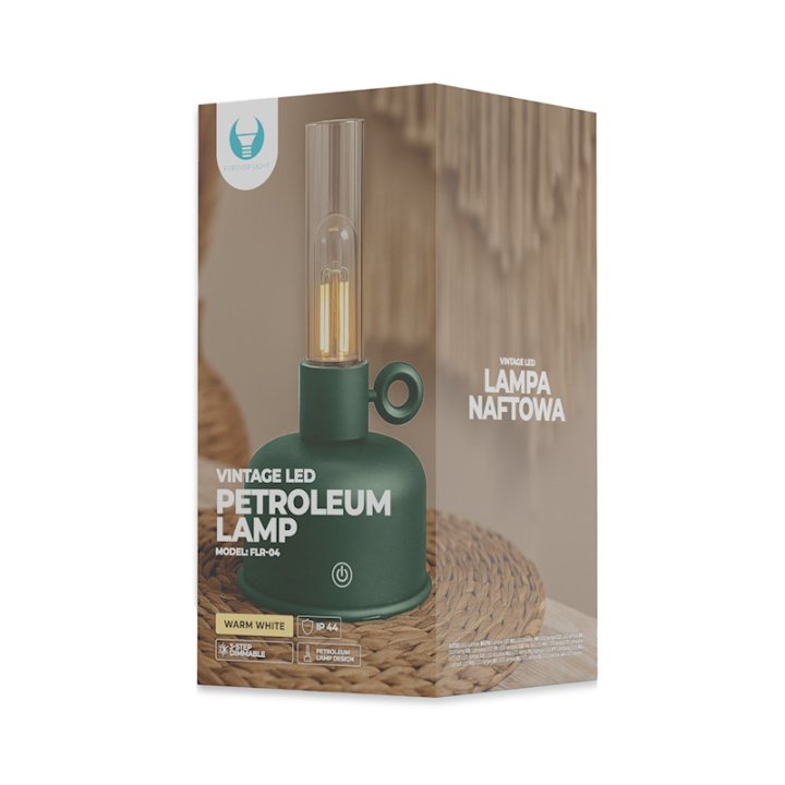 Lampe à pétrole LED Vintage - FLR-04 - Vert bouteille