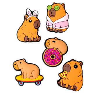 Autocollants 3D - Ensemble Capybara 5 pièces - Multicolore