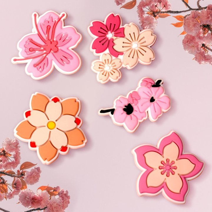 Autocollants 3D - Set 5 pièces Pink Blossom - Multicolore