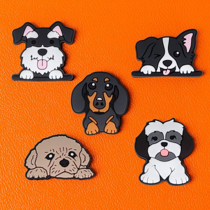 Autocollants 3D - Ensemble Chien 5 pièces - Multicolore