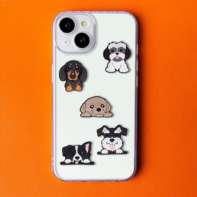 Autocollants 3D - Ensemble Chien 5 pièces - Multicolore