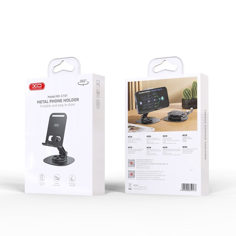 Support pour téléphone - Metal C151 - Noir