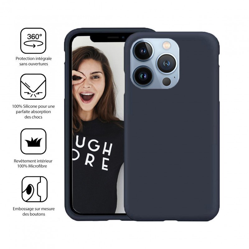 Coque Silicone - Jaym Classic - iPhone 15 Plus - Bleu
