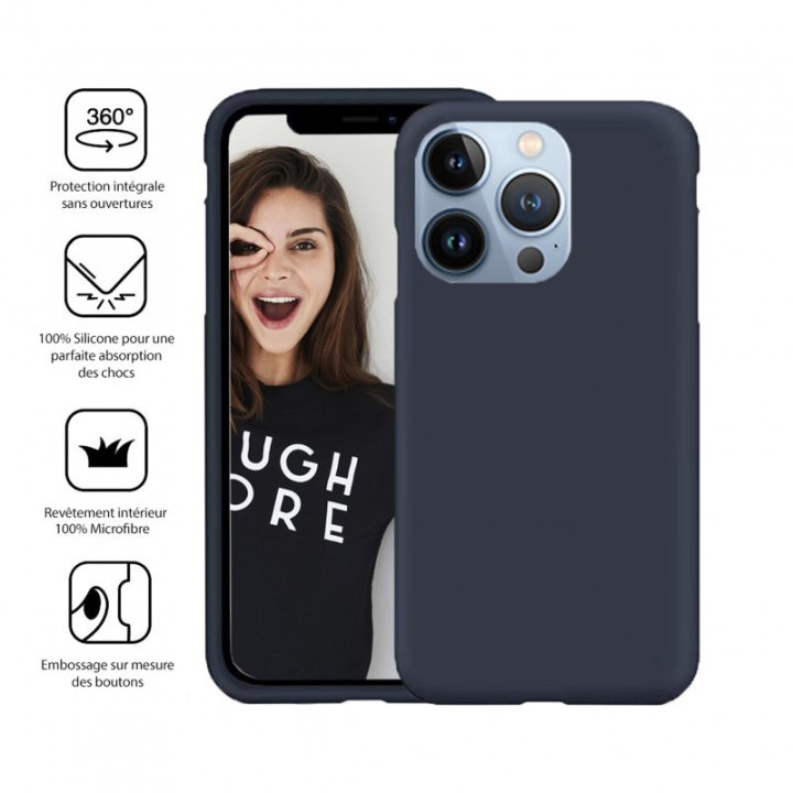 Coque Silicone - Jaym Classic - iPhone 15 Plus - Bleu