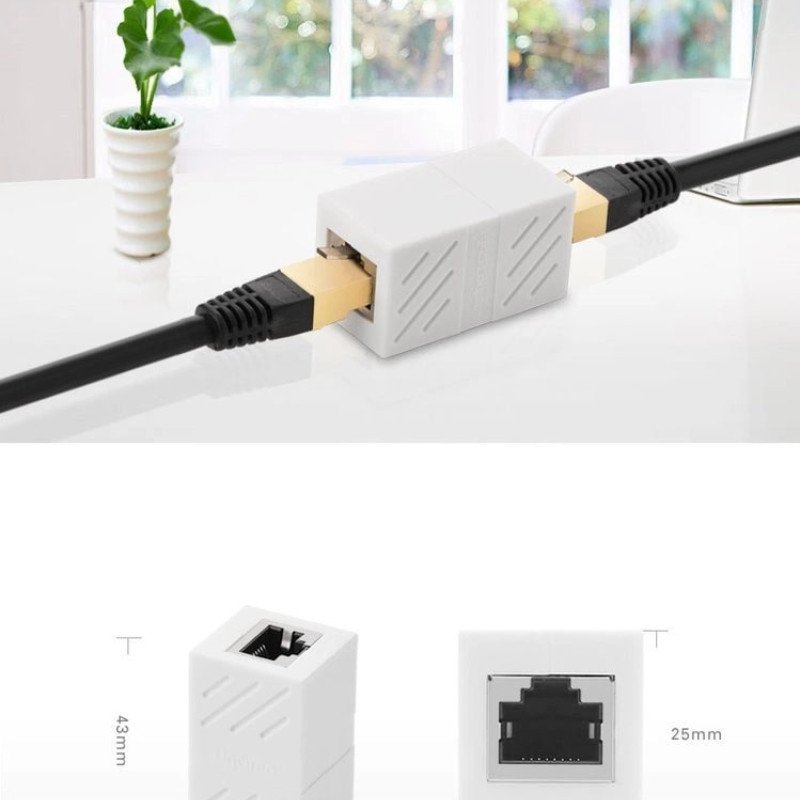 Adaptateur - Coupleur RJ45 femelle/femelle - NW114 - Blanc