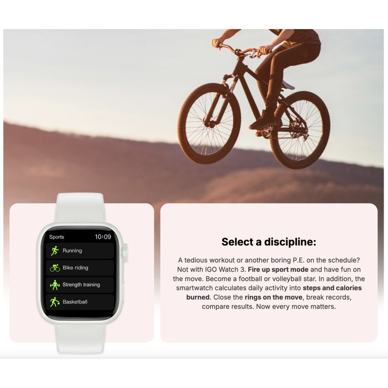 À VÉRIFIER - Montre connectée - iGo Watch 3 - Rouge