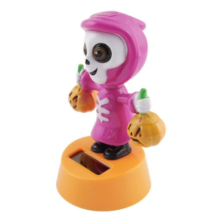 Figurine Solaire - Squelette et citrouille - Halloween
