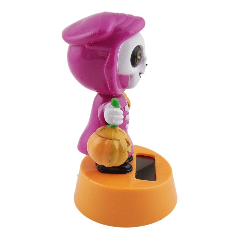 Figurine Solaire - Squelette et citrouille - Halloween
