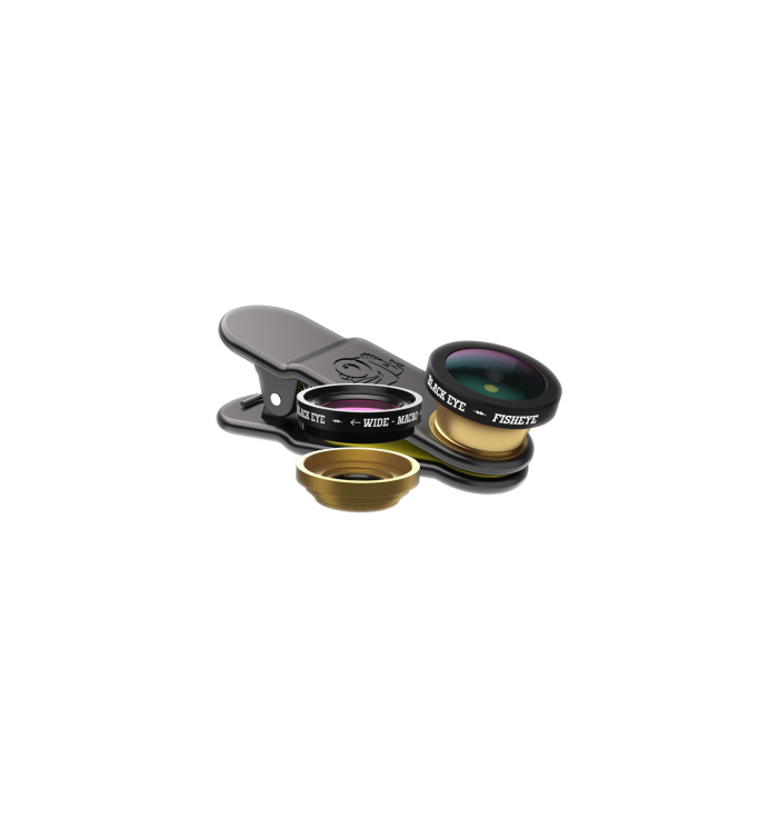 Pack 3 en 1 d'objectifs pour Smartphone Black Eye Lens  - 1