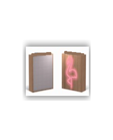 Cadeau tendance - ColorLight - Enceinte Neon Bois - Flamingo - tail...