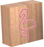 ColorLight - Enceinte Neon Bois - Flamingo - taille S - Enceinte sur batterie ColorLight Néon.La tendance qui illumine votre int