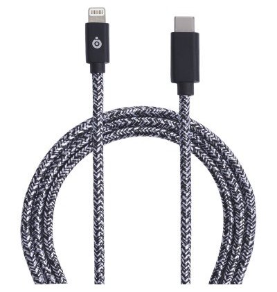 Cadeau tendance - Bigben - Câble Lightning/USB-C 3A - Tissé 2 Mètre...