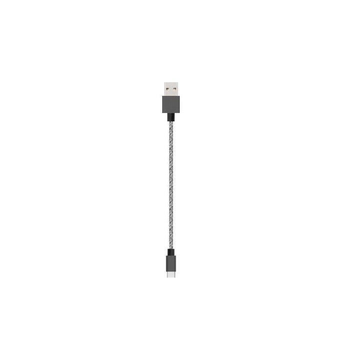 Bigben - Câble USB/USB-C 3A - Tissé 2 Mètres - Noir  - 1
