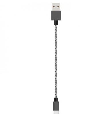 Bigben - Câble USB/USB-C 3A - Tissé 2 Mètres - Noir  - 1