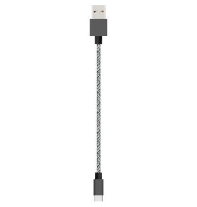 Cadeau tendance - Bigben - Câble USB/USB-C 3A - Tissé 2 Mètres - Noir