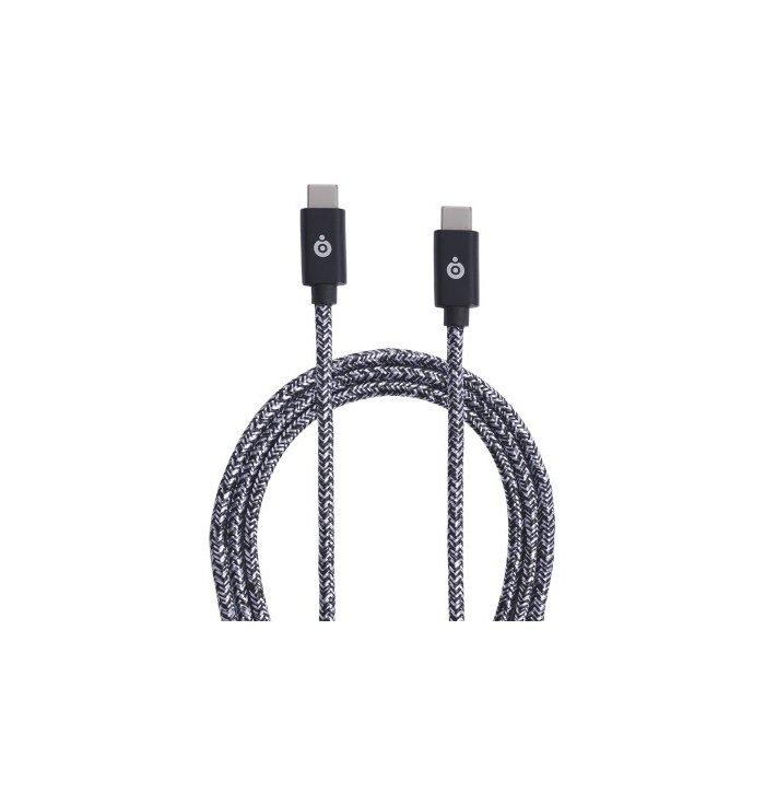 BigBen - Câble USB-C/USB-C - 3A - tissé  2 mètres - Gris BigBen Connected - 1