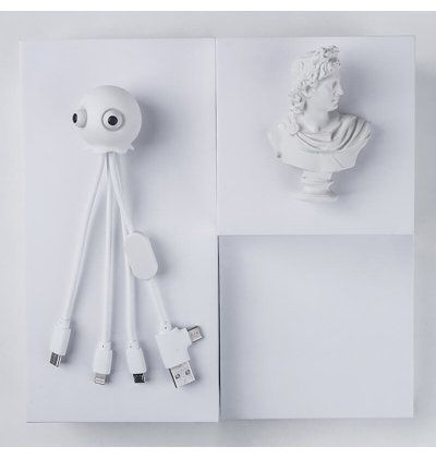 Xoopar - Jelly - Multi câble USB - Blanc - Un câble qui vous accompagne partout et qui vous déstresse, c’est le pari pris par le Xoopar - Jelly - Multi câble USB - Blanc - Un câble qui vous accompagne partout et qui vous déstresse, c’est le pari pris par le