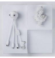 Xoopar - Jelly - Multi câble USB - Blanc - Un câble qui vous accompagne partout et qui vous déstresse, c’est le pari pris par le