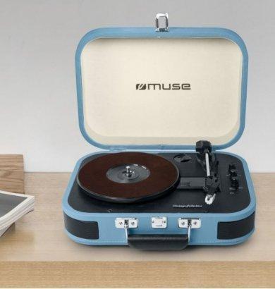 Muse - tourne disques vinyles  et enceinte bluetooth - Tourne disque avec haut-parleur intégré et bluetooth.
