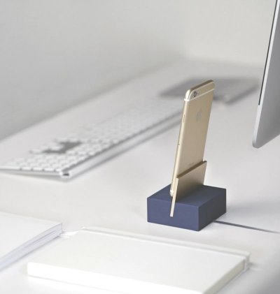 Cadeau tendance - Dock Apple Iphone bleu marine, socle de chargemen...