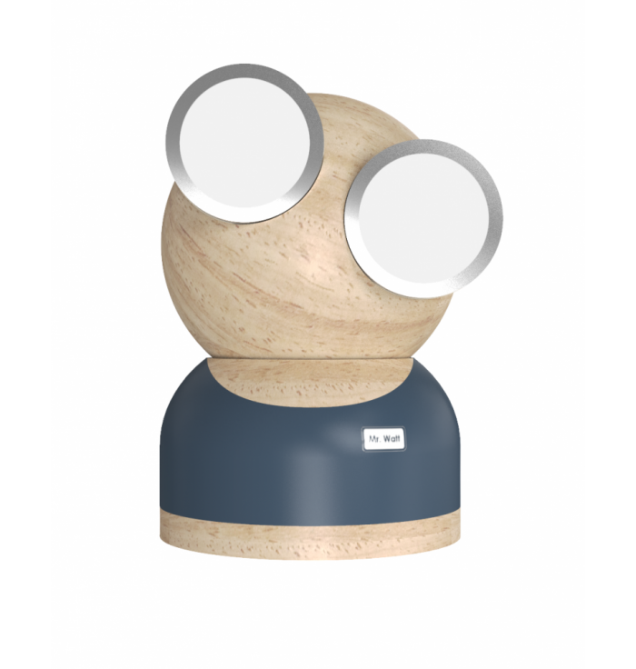 Mr Watt - Lampe En Bois - Rendez vos moments plus agréables avec la Goggle Lamp M. Watt bleue !
