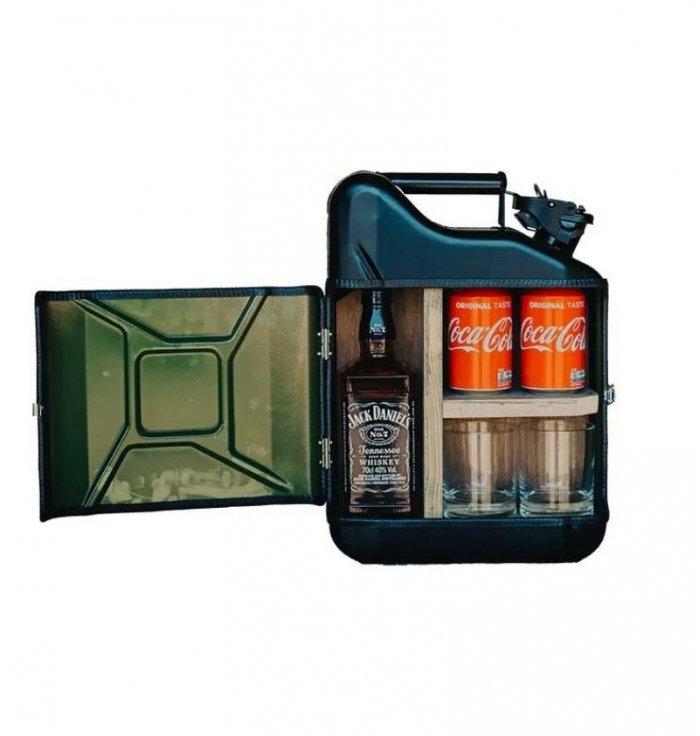 Designed By Man - Jerrycan - Jack Daniels - Noir - Le Coffret Jack Daniels est livré sans boissons, comprenant 2 verres Tumbler 