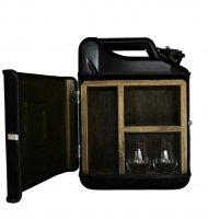 Designed By Man - Jerrycan Bar - Gin - Noir - Les jerrycans en acier étaient à l'origine utilisés pour transporter le carburant 