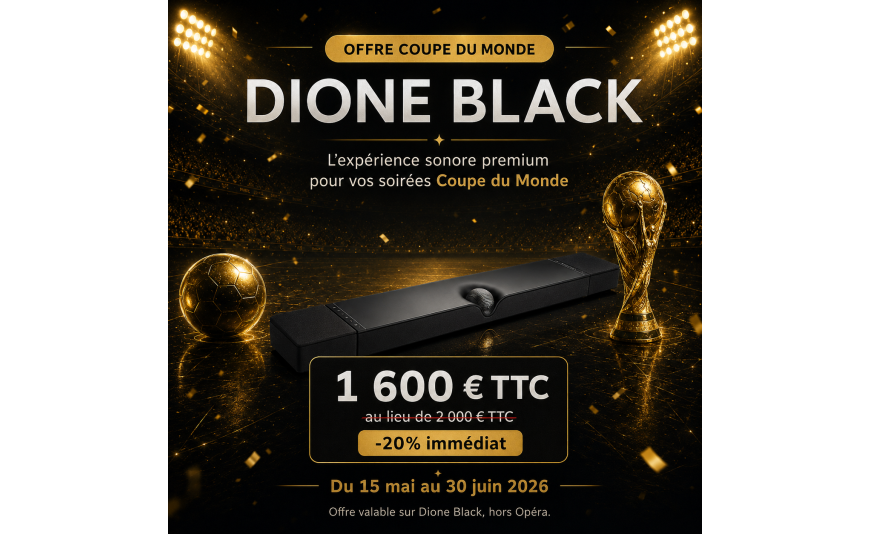 Devialet Dione Black : offre Coupe du Monde à 1 600 € TTC